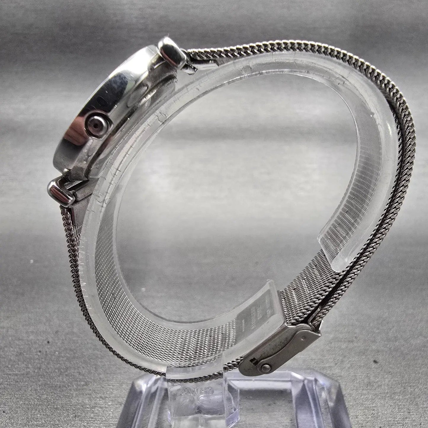 Skagen Denmark Watch Women 25mm Black Dial Silver Tone Round 107SSSBD New Batt6