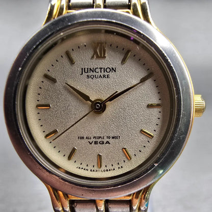 Citizen Vega Junction Watch Women 24mm Ivory Dial Two Tone 6A31-L02907 New Batt1