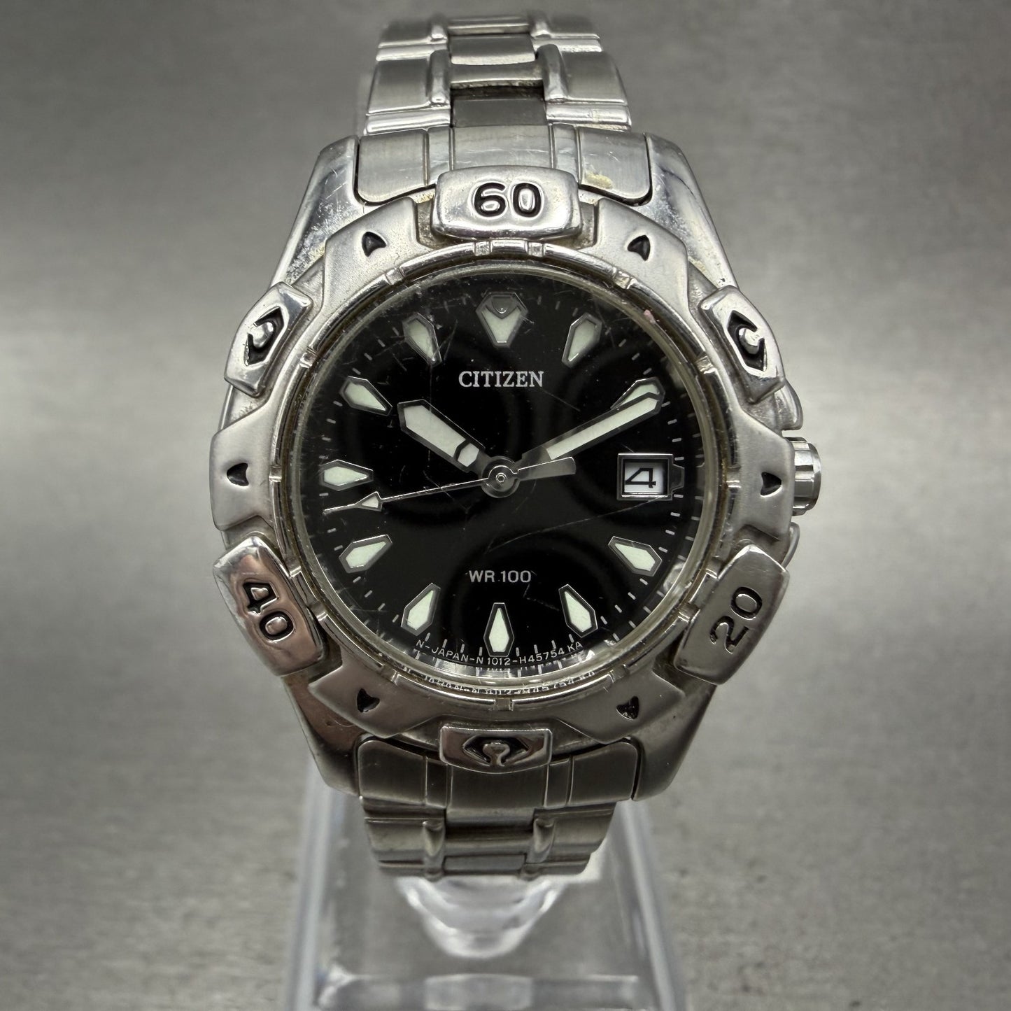 Citizen Dive Watch Women 28mm Black Dial Silver Tone Date 1012H22137 New Batt0