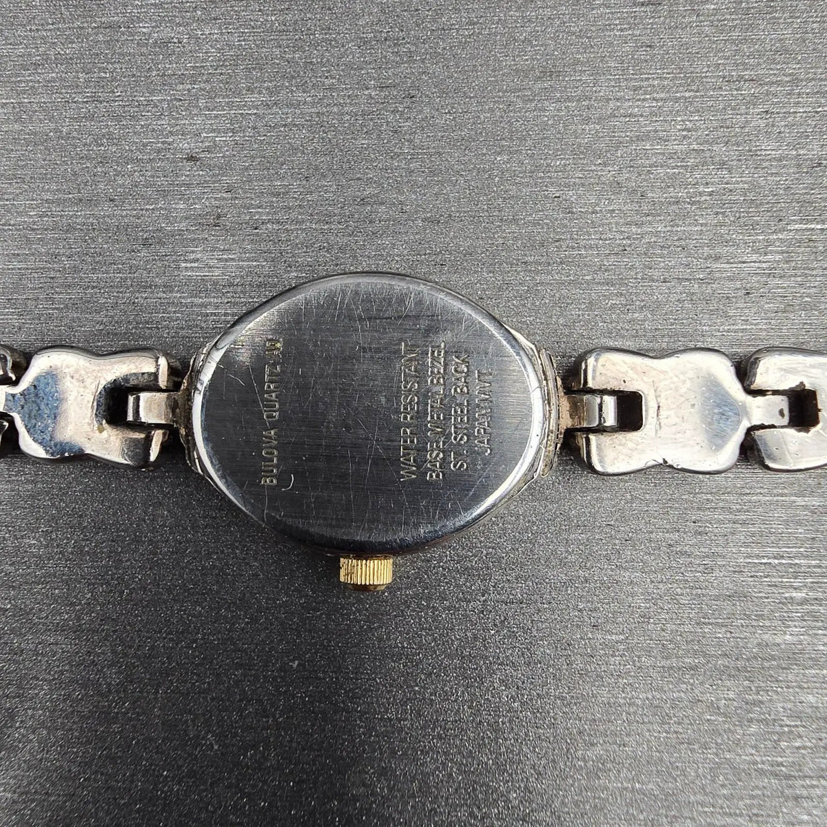 Bulova Watch Women 17mm White Dial Two Tone Oval 98L66 New Battery JP32410