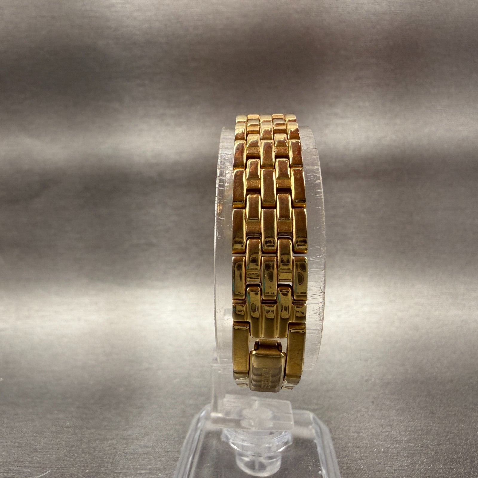 Seiko Watch Women 19mm Black Dial Gold Tone Round 1n01-0gd0 New Battery Vintage7