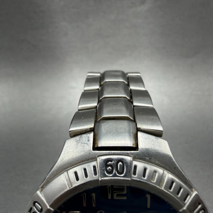 Eddie Bauer Watch Men 40mm Blue Dial Silver Tone Daydate Round New battery4