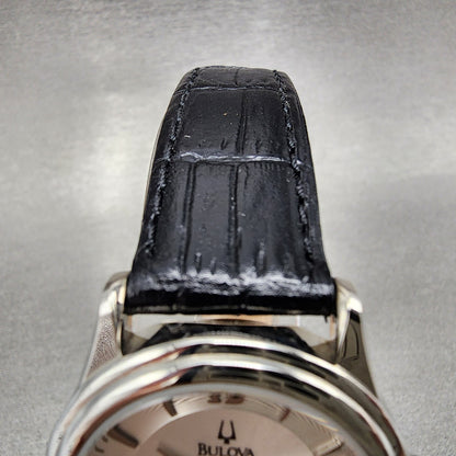 Bulova Watch Women 30mm Silver Dial Silver Tone Round 96T58 New Battery4