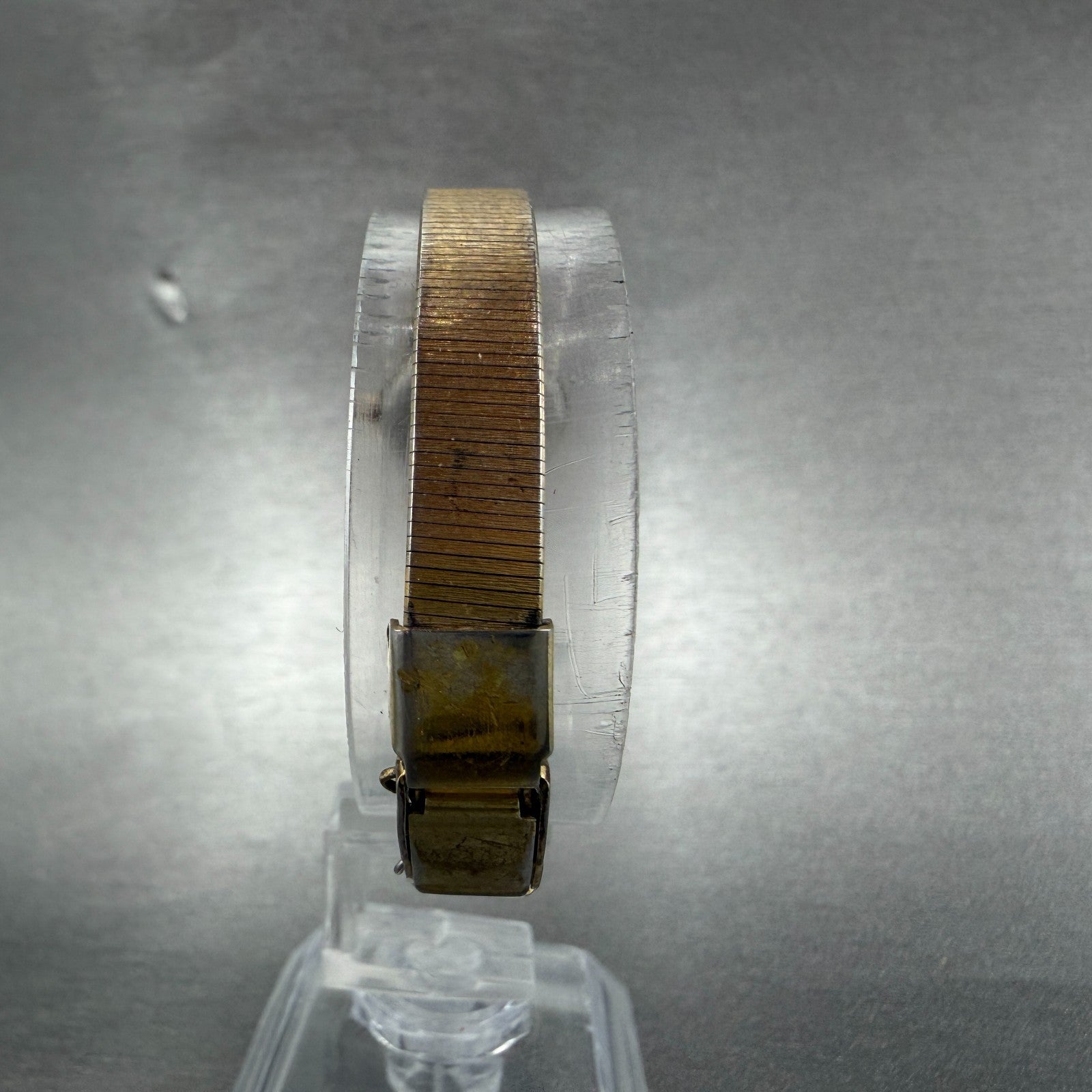 Pulsar Watch Women 18mm Black Dial Gold Tone Round Y590-0109 New Battery7