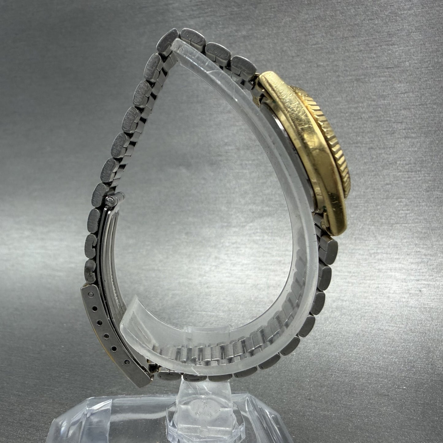 Seiko SQ Watch Women 24mm Champagne Dial Gold Tone Daydate 2a23-0030 New Batt AB8