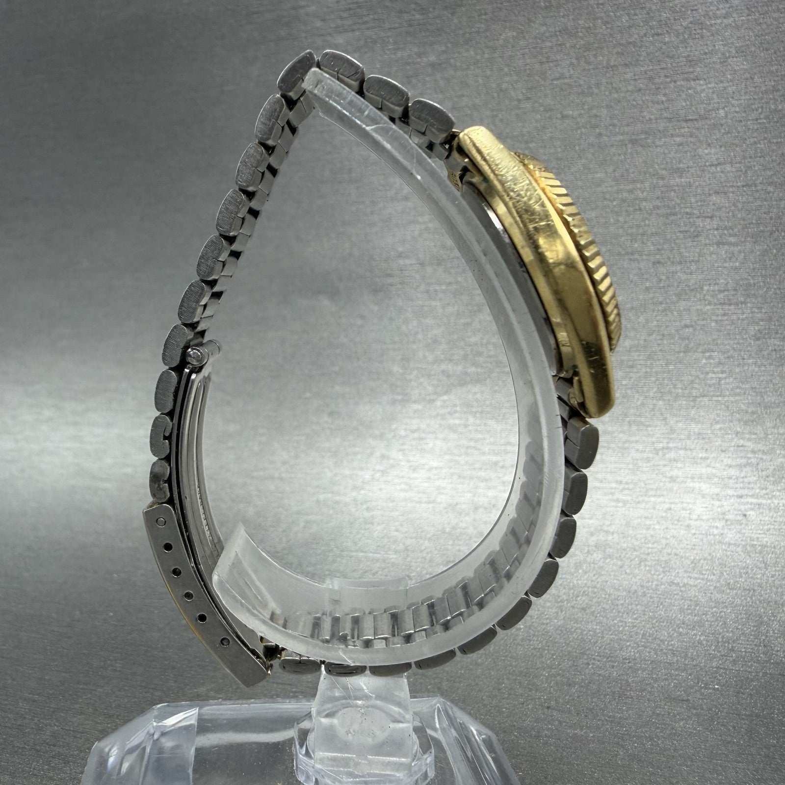 Seiko SQ Watch Women 24mm Champagne Dial Gold Tone Daydate 2a23-0030 New Batt AB8