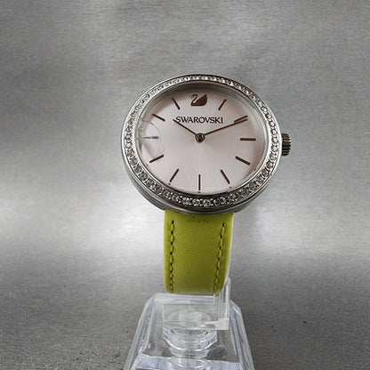 Swarovski Daytime Watch Women 34mm White Dial Silver Tone Round New Battery5