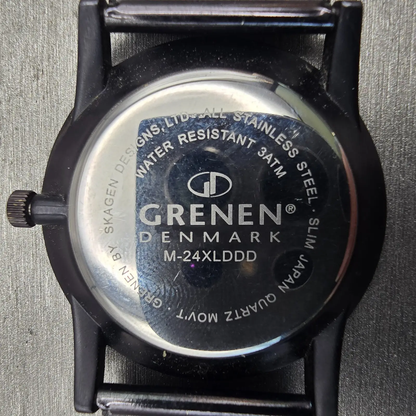 Skagen Grenen Watch Men 38mm Brown Dial Brown Tone Date M-24XLDDD New Battery10