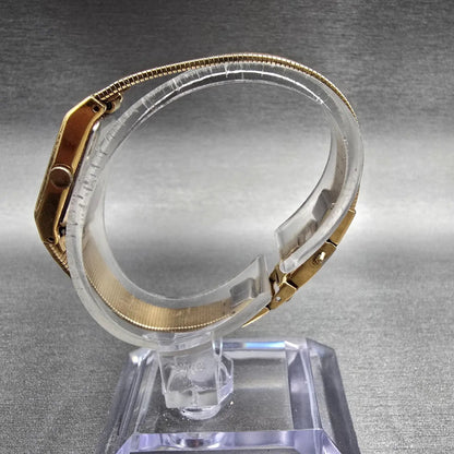 Seiko Watch Women 12mm Brown Dial Gold Tone Rectangle 1320-5990 New Battery6