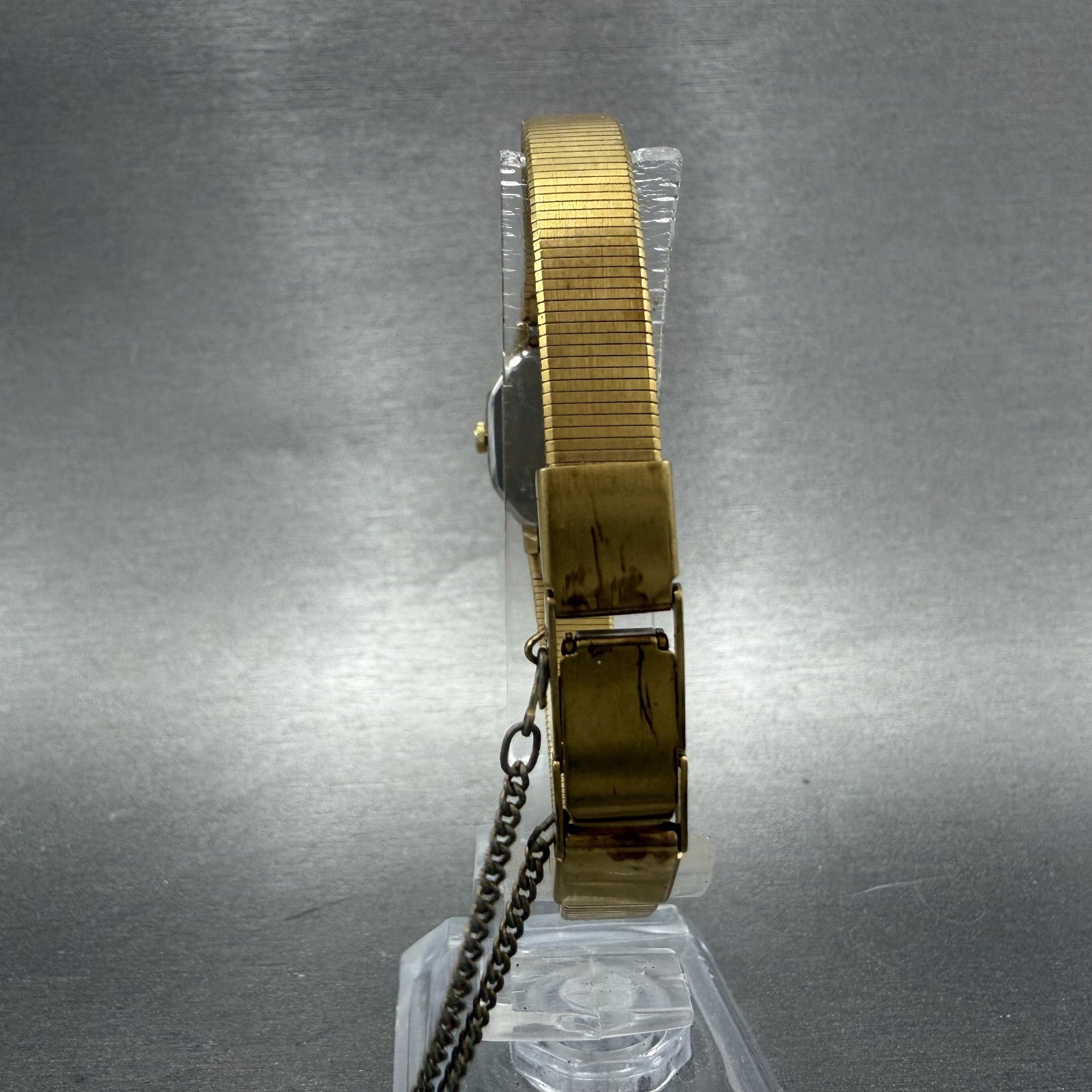 Seiko Watch Women 16mm Champagne Dial Gold Tone Octagon 2Y015059 New Battery7