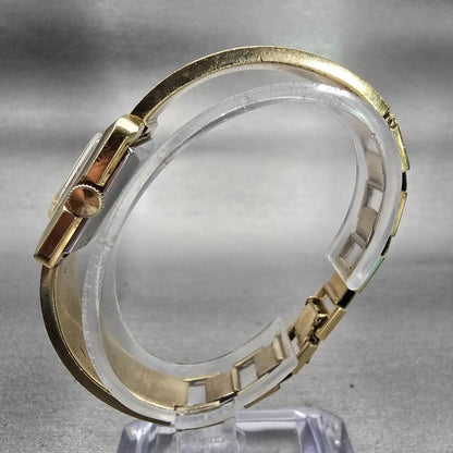 Seiko Watch Women 24mm Black Dial Gold Tone Rectangle 11-3478 Vintage Works6