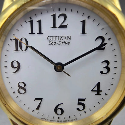 Citizen Eco-Drive Watch Men 34mm White Dial Gold Tone Round E031-K006066 PARTS2