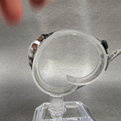 Seiko Solar Watch Women 15mm Silver Dial Silver Tone Manual Oval 100470 Runs6