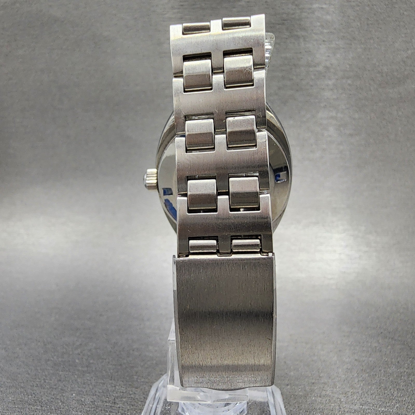 Orient Unimatic Watch Men 37mm Green Dial Daydate Steel Cushion f14910660 Runs7