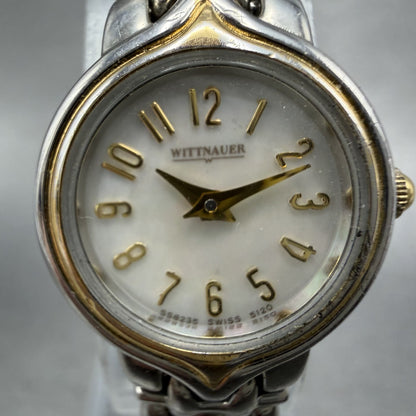 Wittnauer Watch Women 19mm MOP Dial Two Tone Round SS8235 5120 New Battery1