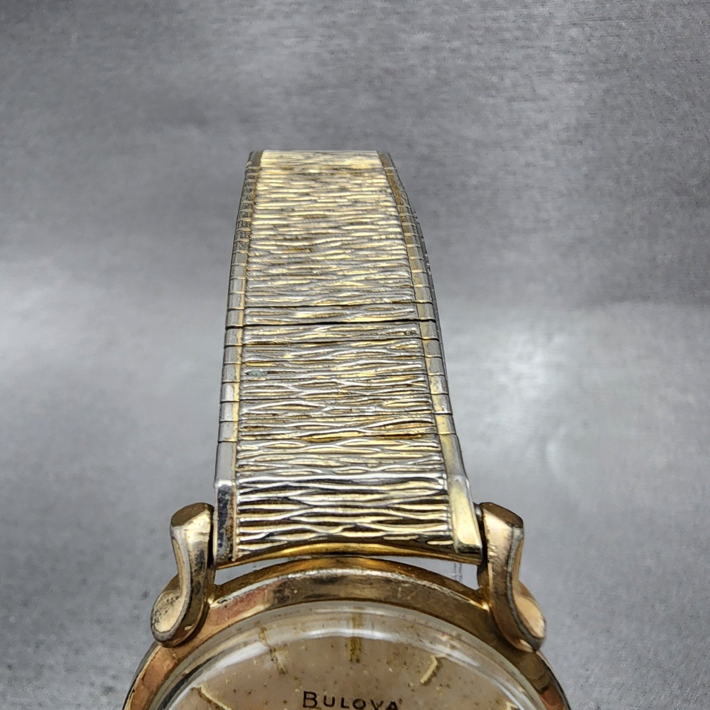 Bulova Watch Men 32mm Cream Dial Gold Tone Round Manual Wind 11AF NO BACK PARTS5