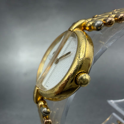 Longines Rodolphe Watch Women 22mm White Dial Gold Tone Round New Battery VTG2