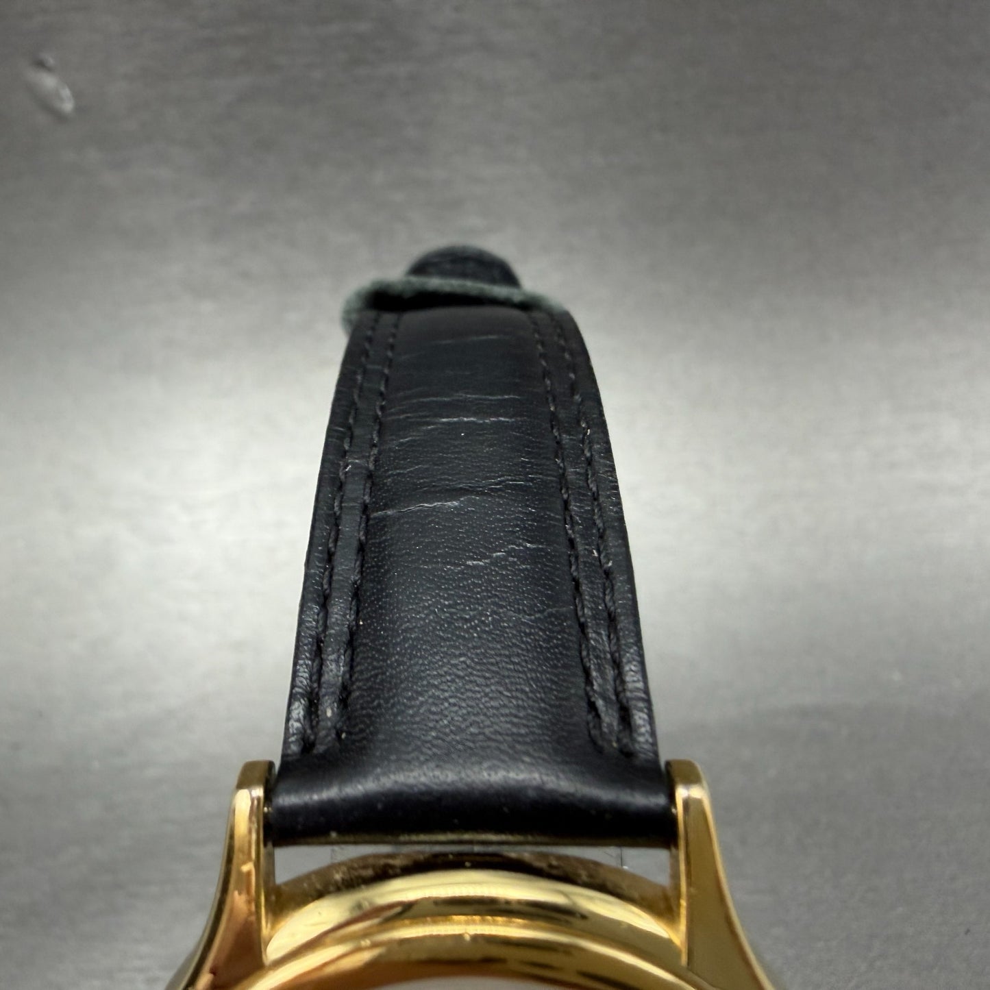 Movado Museum Watch Men 35mm Black Dial Gold Tone Round 87 E4 0863 W/Box New Bat5