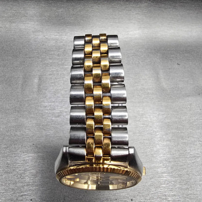 Seiko President Watch Men 35mm Silver Dial Two Tone Daydate 5Y23-8A68 New Batt4