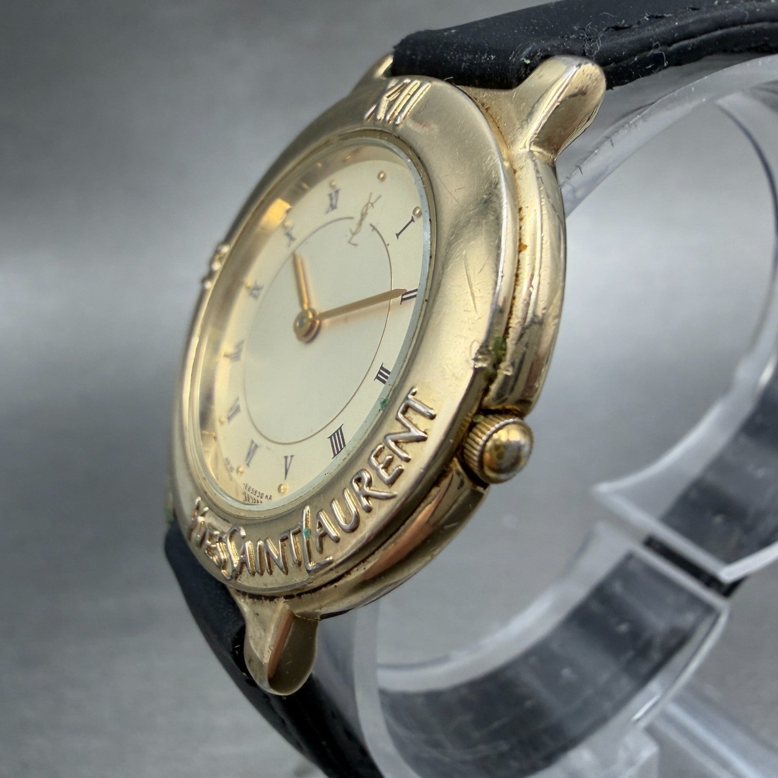 Yves Saint Laurent Watch Women 31mm Champagne Dial Two Tone 4620-E60957 New Batt2