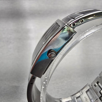 Skagen Watch Women 16mm Black Dial Silver Tone Rectangle 299SSXB New Battery2