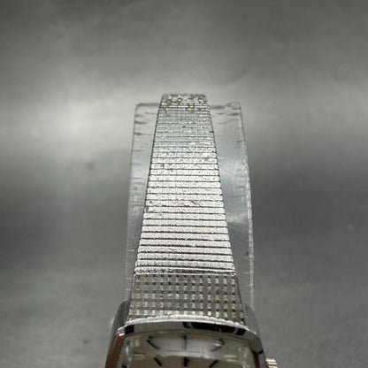 Seiko Watch Women 17mm Silver Dial Silver Tone Rectangle Manual 11-3610 Runs4