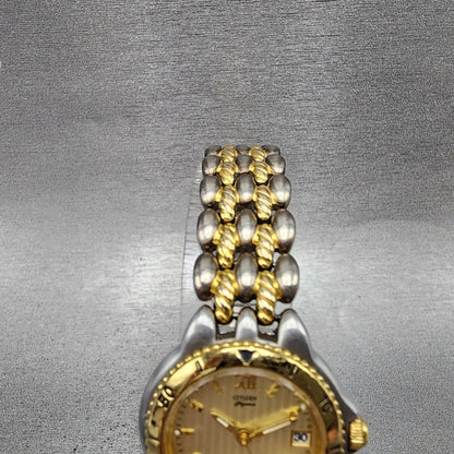 Citizen Elegance Watch Women 25mm Champagne Dial Two Tone Round New Battery4