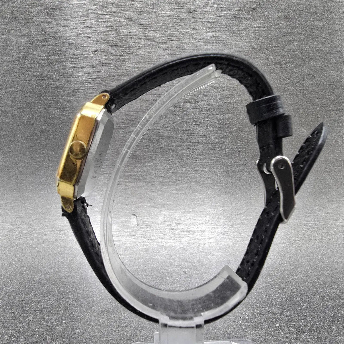 Seiko Tank Watch Women 22mm Champagne Dial Gold Plated 16-6030 New Battery VTG6
