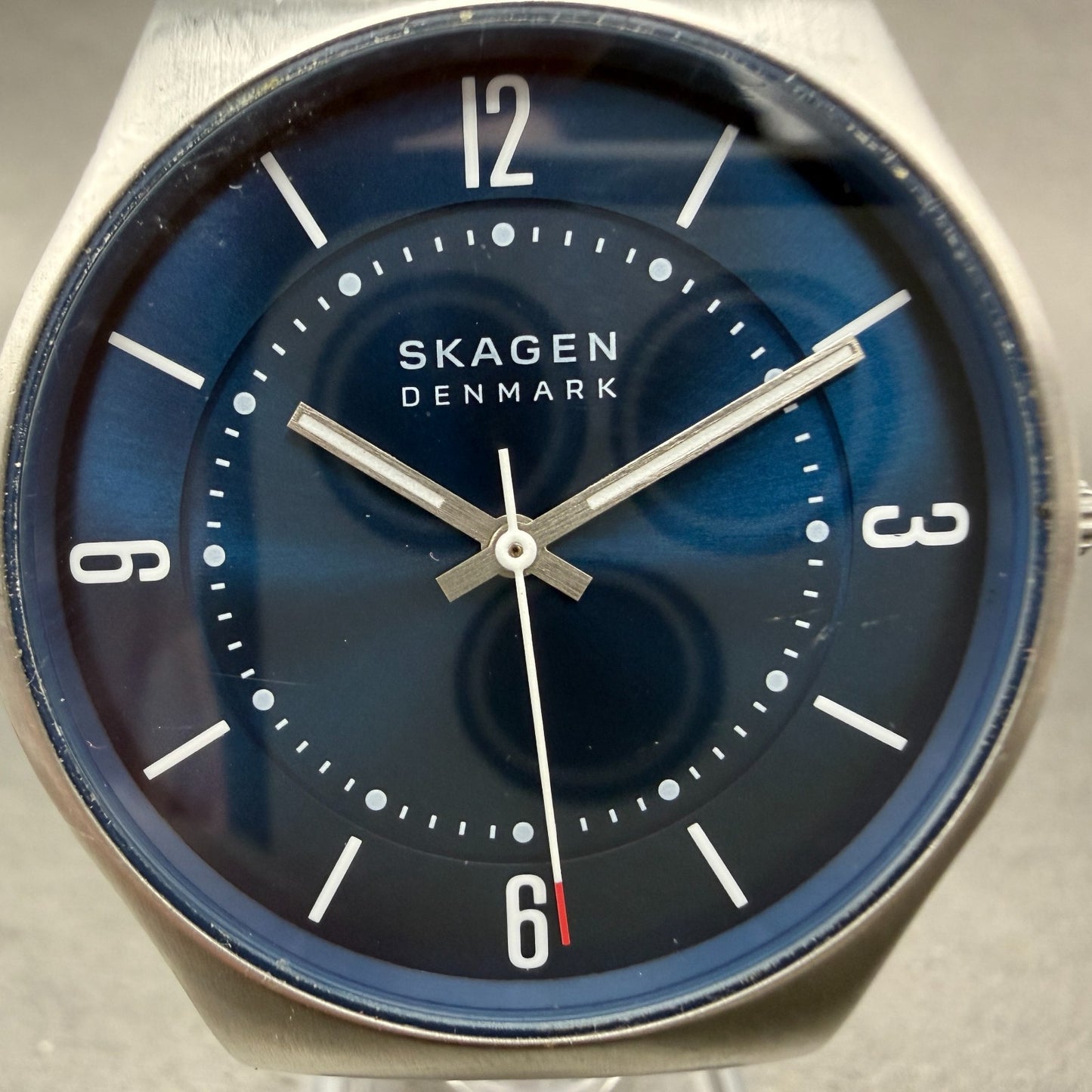 Skagen Grenen Watch Men 37mm Blue Dial Silver Tone Round SKW6852 New battery1