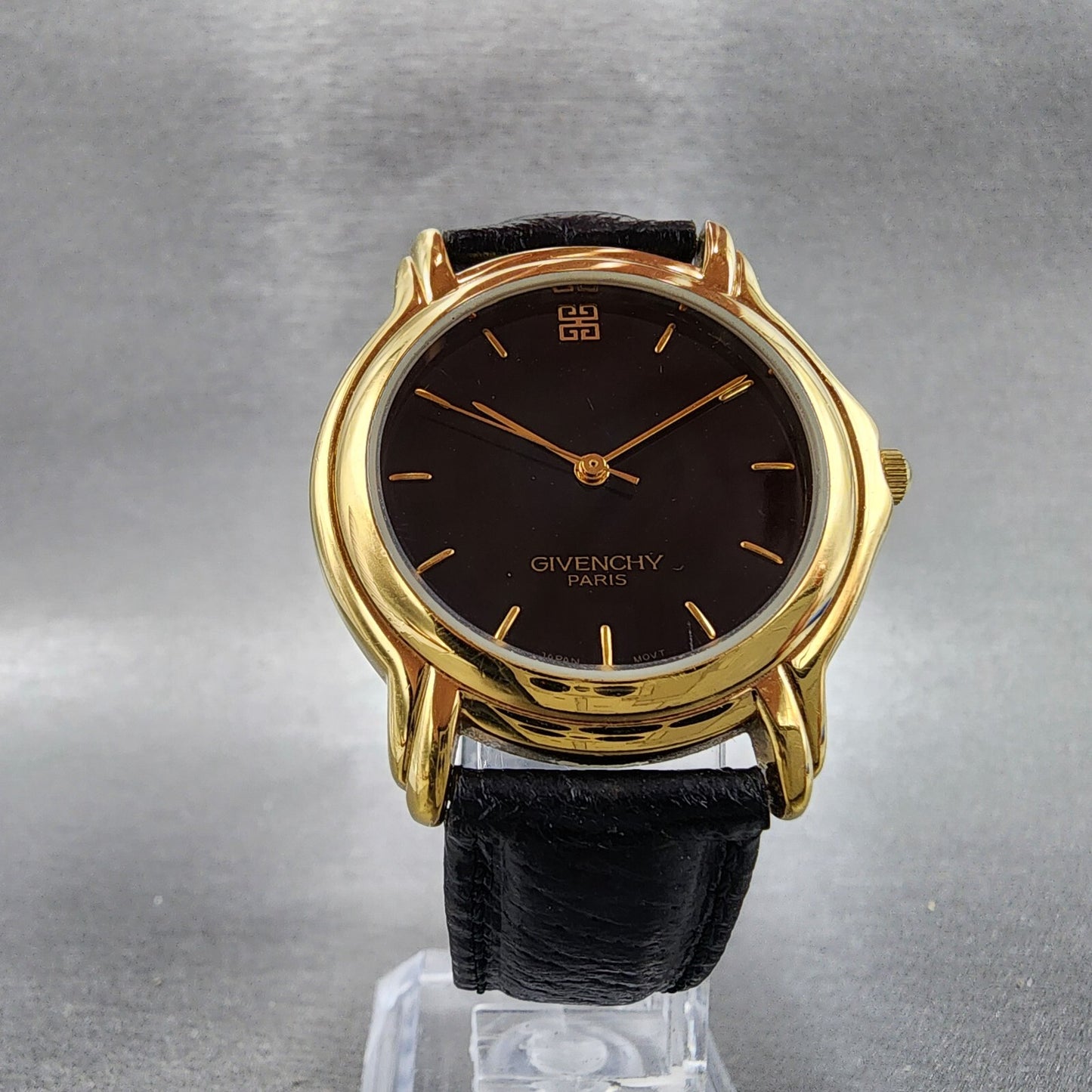 Givenchy Watch Men 34mm Black Dial Gold Tone Round GIV6344MYS PARTS6