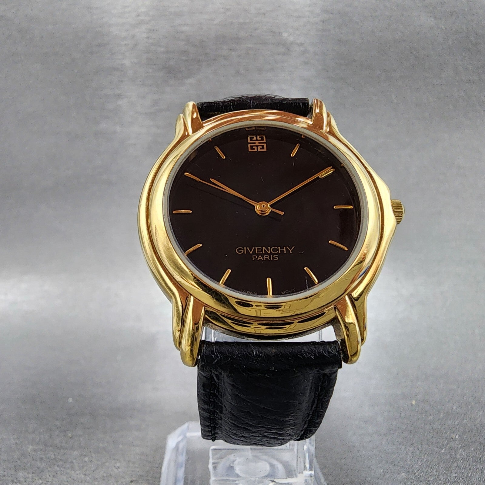 Givenchy Watch Men 34mm Black Dial Gold Tone Round GIV6344MYS PARTS6