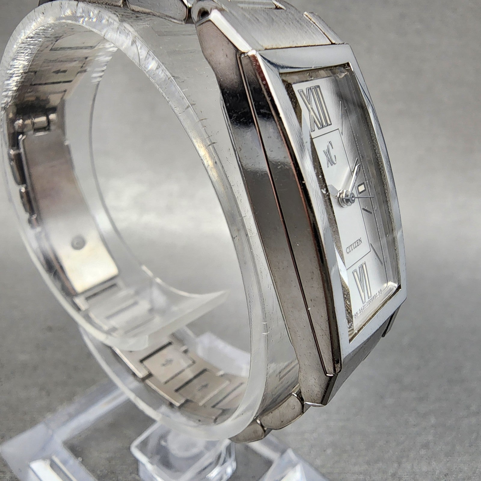 Citizen XC Tank Watch Women 16mm Silver Dial Silver Tone 5431t003982 NewBattery3