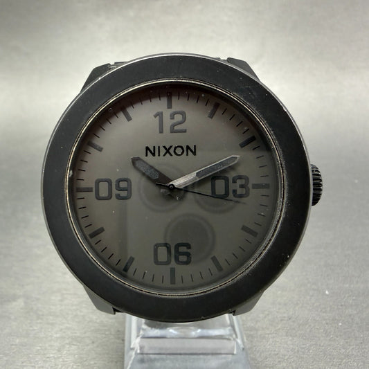 Nixon The Corporal Watch Men 48mm Black Dial Black Tone Round Bracelet new BattA0
