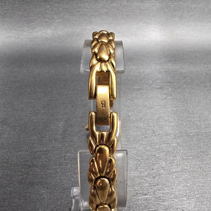 Bulova Watch Women 17mm Gold Dial Gold Diamond Oval 97P68 New Battery JP7