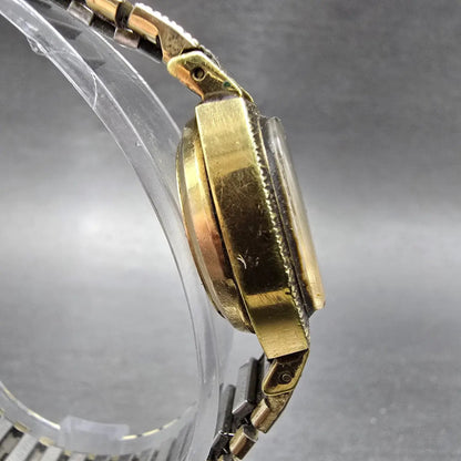 Bulova Accutron Watch Women 23mm Champagne Dial Gold Tone Date N4 PARTS Vintage11