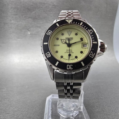 Heuer Professional 1000 Dive Watch Women 28mm Luminous Dial Steel Date New batt5
