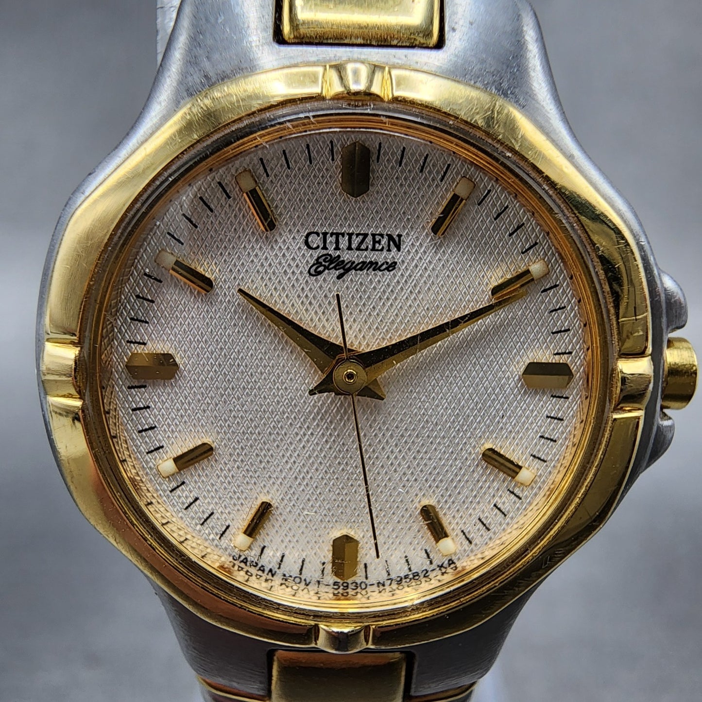 Citizen Elegance Watch Women 24mm Silver Dial Two Tone 5930S65521 New Battery1