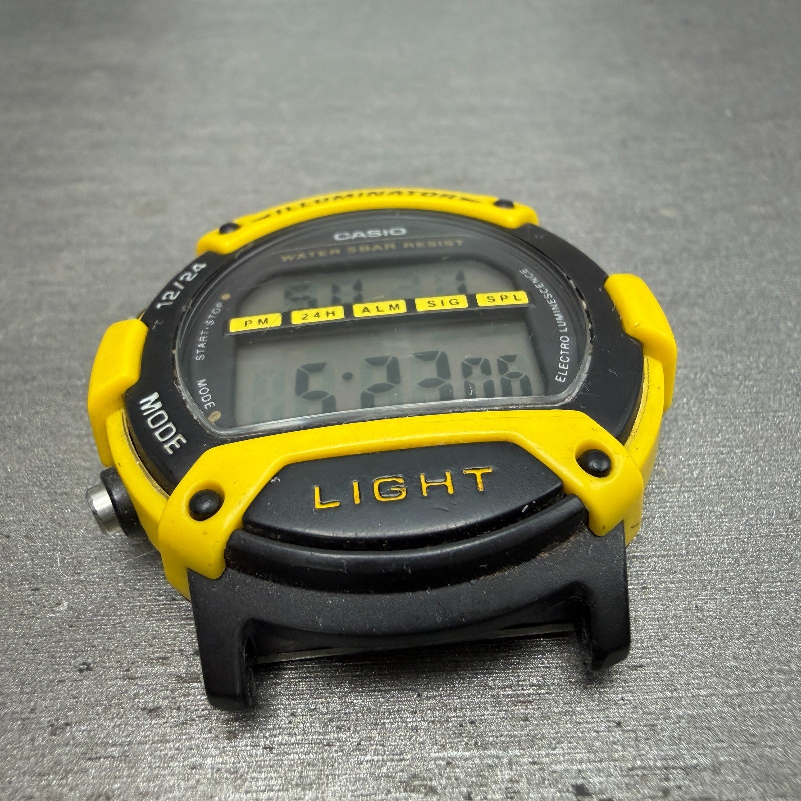 Casio Illuminator W-92H Watch Men 41mm Digital Black Yellow Alarm Chrono NewBatt6