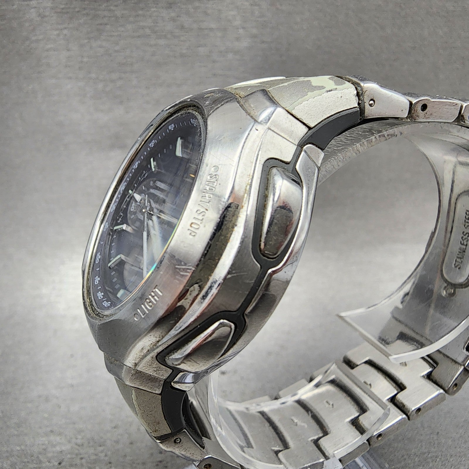 Casio Waveceptor WVA500J Watch Men 43mm Blue Dial Steel Analog Digital Works2