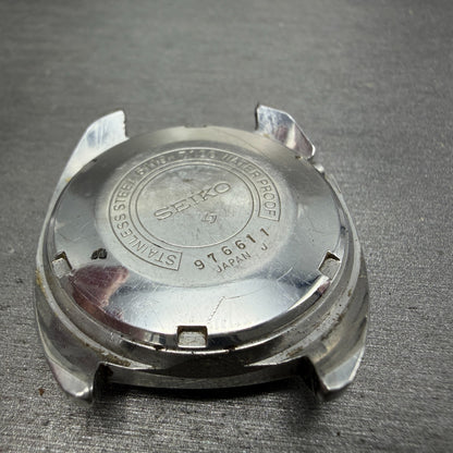 Seiko 5 Automatic Watch Men 35mm Silver Dial Silver Tone Daydate 6119-7100 PARTS10