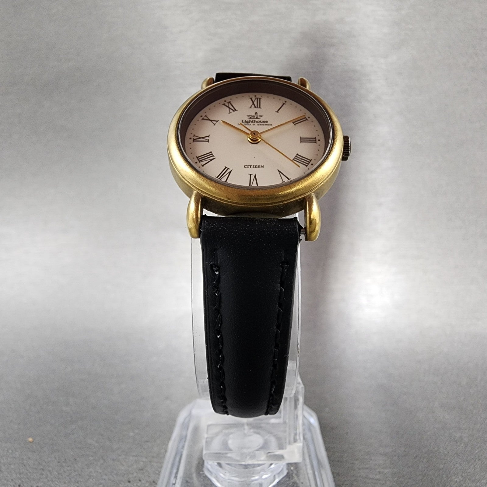 Citizen Lighthouse Watch Women 25mm Cream Dial Gold Tone Round New Battery5