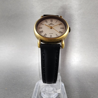 Citizen Lighthouse Watch Women 25mm Cream Dial Gold Tone Round New Battery5