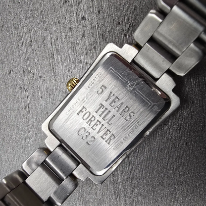 Bulova Tank Watch Women 22mm MOP Dial Two Tone Rectangle 98L157 New Battery10