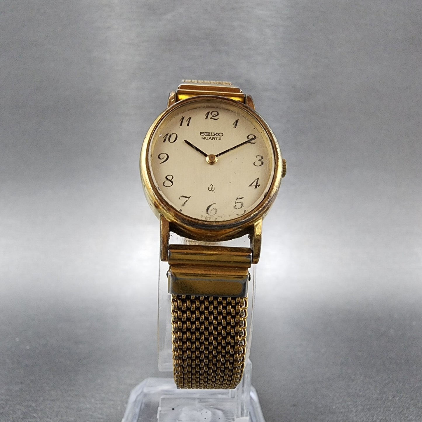 VTG Seiko Watch Women 22mm Champagne Dial Gold Tone Oval 23205290 New Battery5
