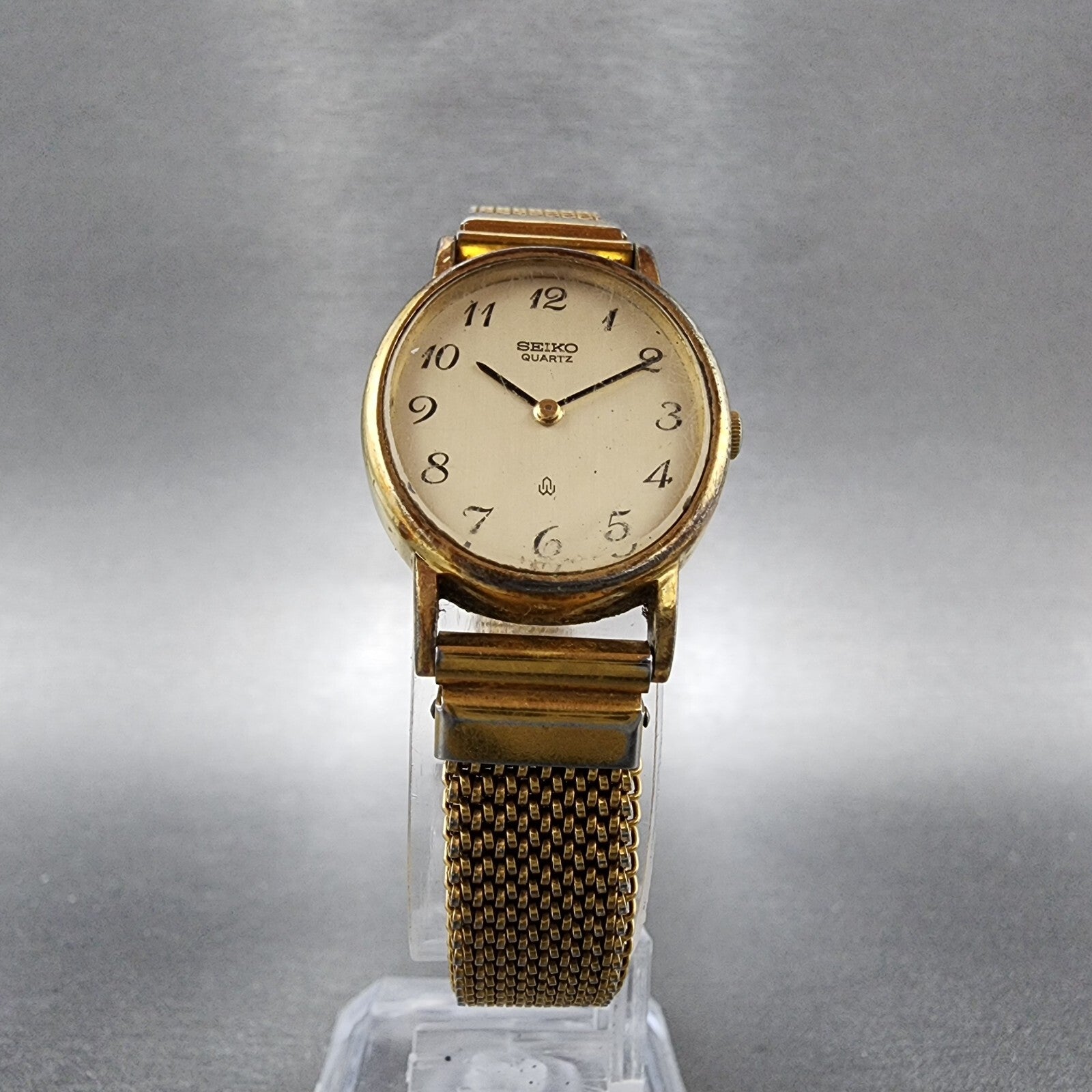 VTG Seiko Watch Women 22mm Champagne Dial Gold Tone Oval 23205290 New Battery5