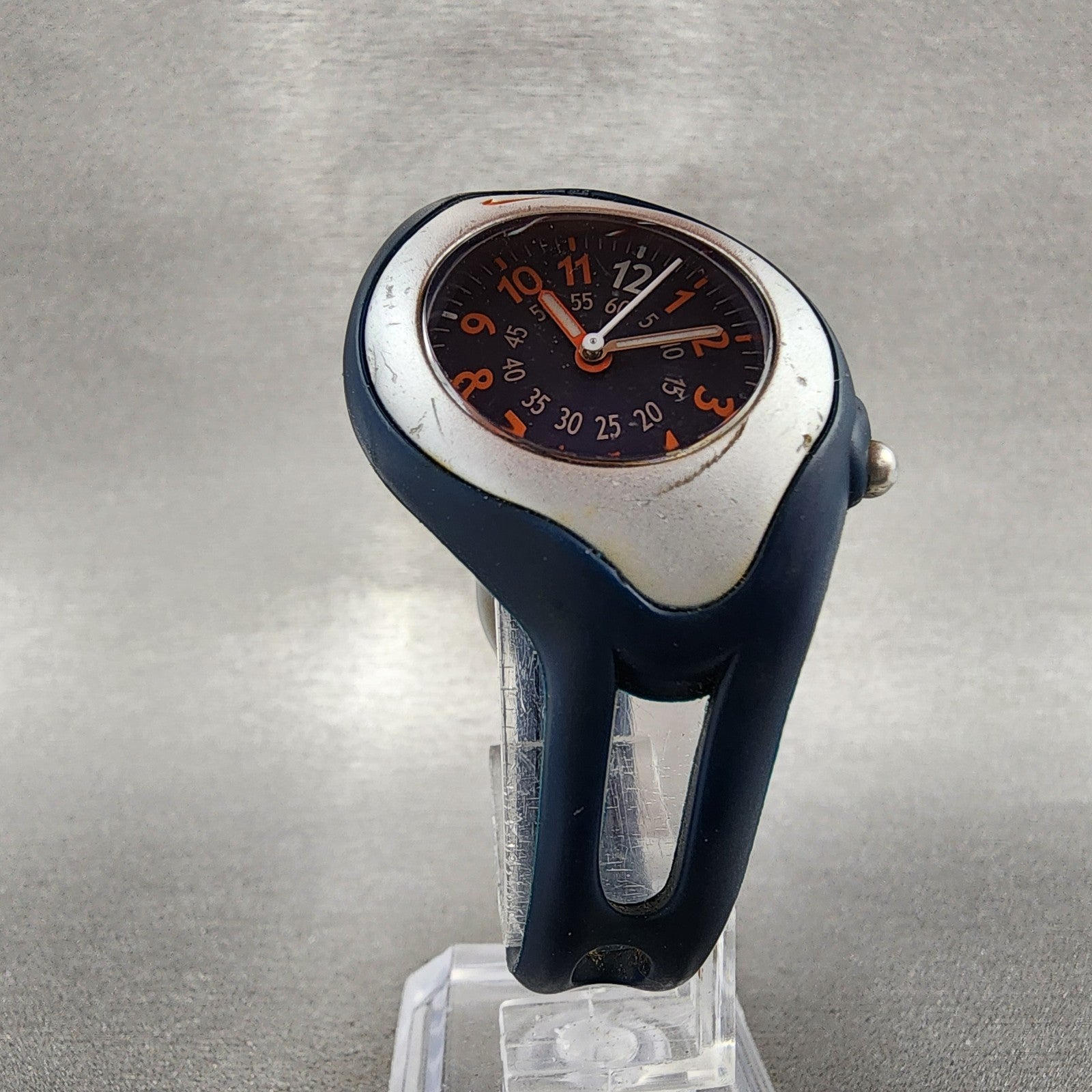Nike Triax Watch Women 31mm Blue Dial Blue Tone Asymmetrical New Battery6