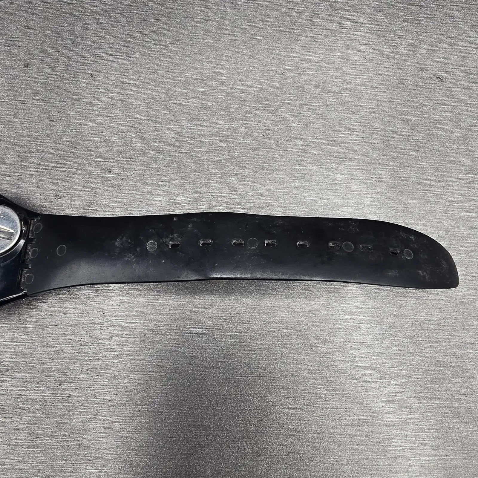 Swatch Tristan Mens Watch 34mm Blue Dial Black Tone Round GB135 New Battery12