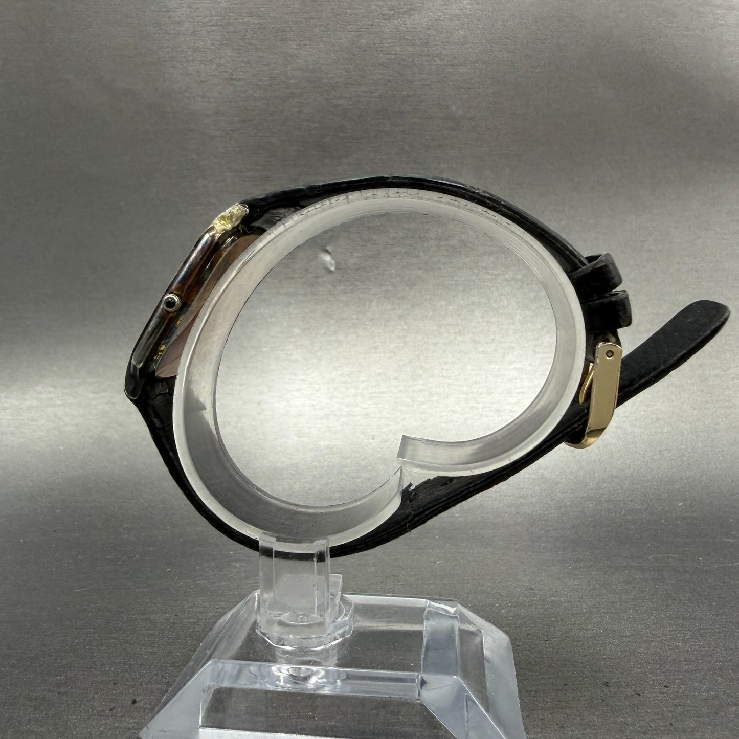 Citizen Exceed Watch Men 28mm Black Dial Gold Tone 2720-272005 New Battery VTG6