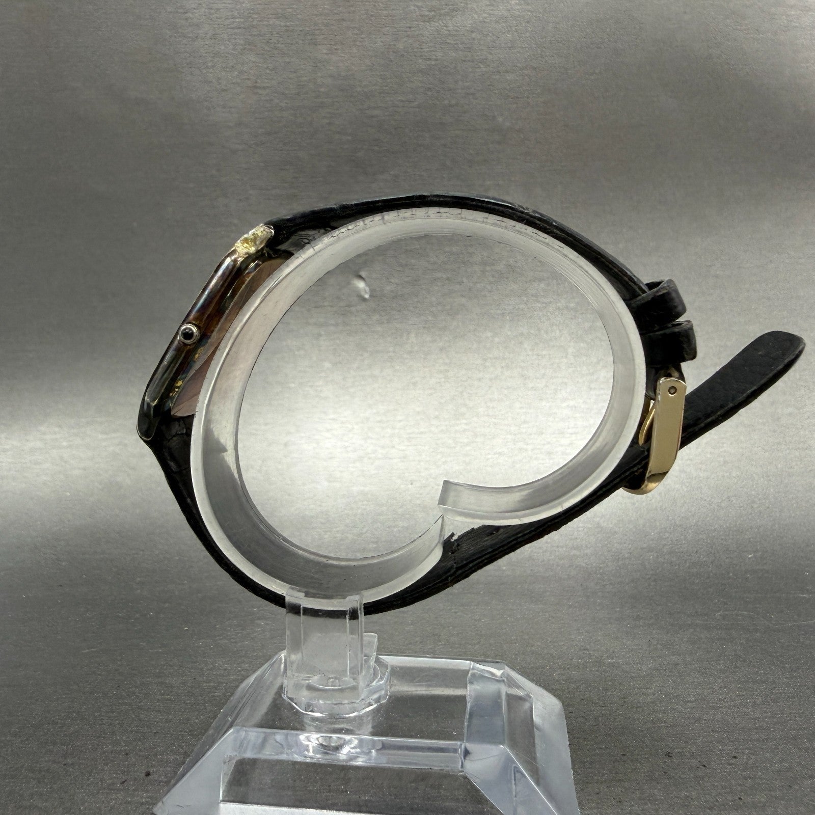 Citizen Exceed Watch Men 28mm Black Dial Gold Tone 2720-272005 New Battery VTG6