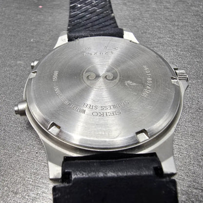 Seiko Sports 150 Ani Digi Dive Watch Men 40mm Black Dial Steel H601-802A PARTS14